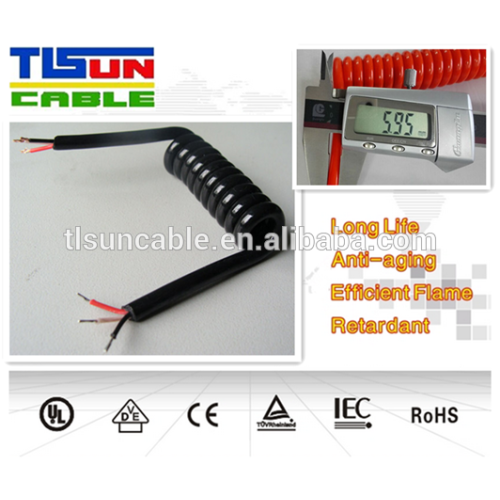 Hot sell 2014 PUR tractor trailer spiral power cable